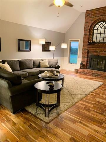 Elegant hardwood floors are warm and cozy.