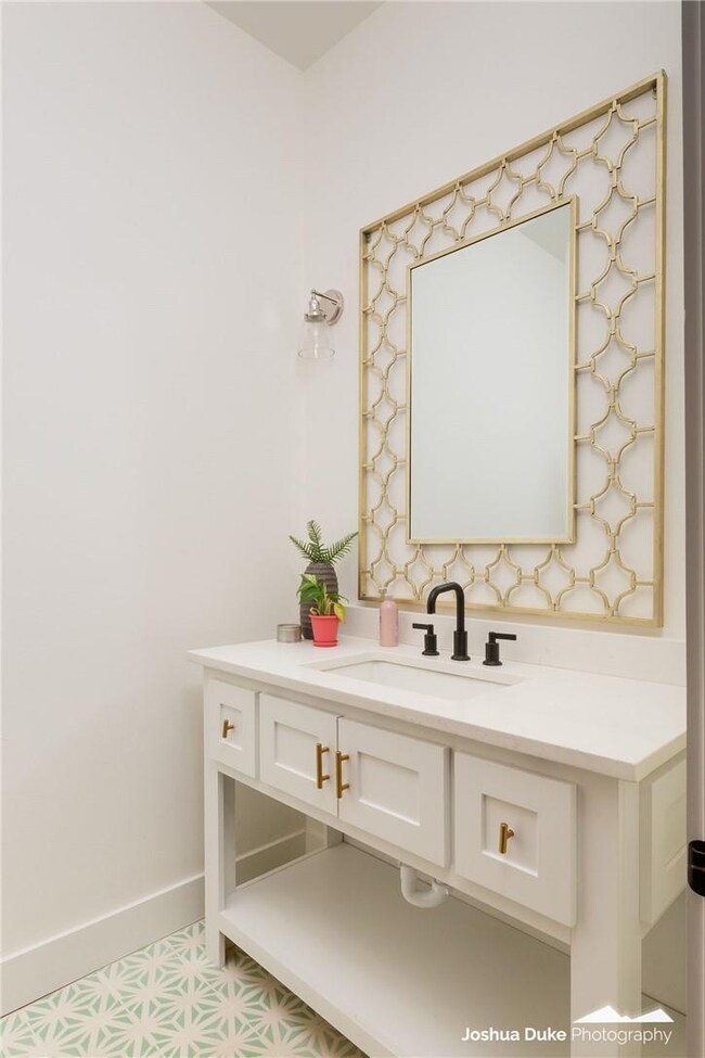 1/2 bath on main floor in living area.