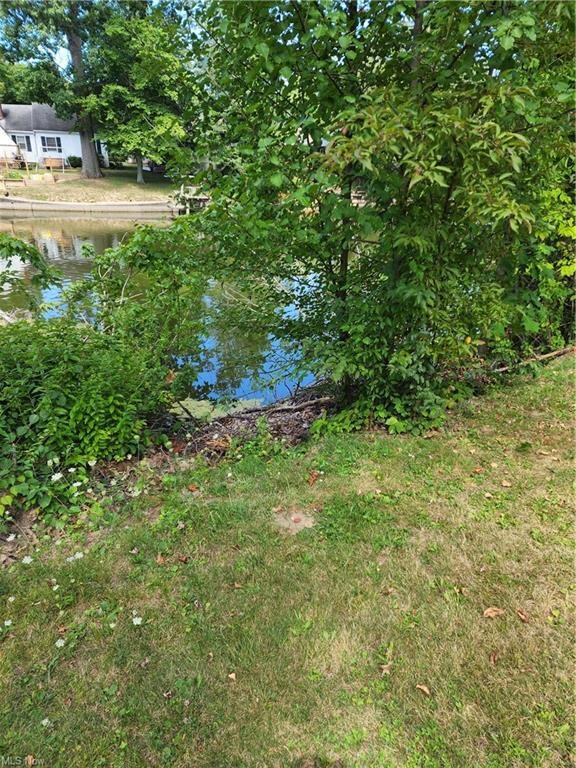 Edge of the lot near the water