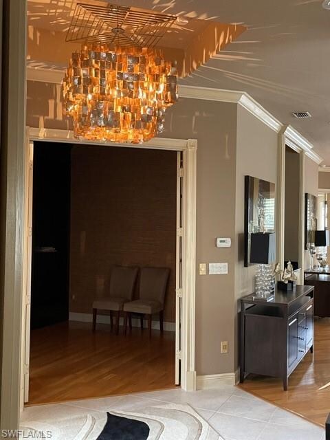 view of den from foyer