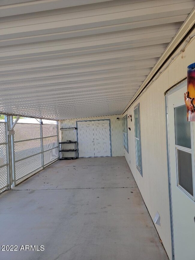 2nd carport with shed