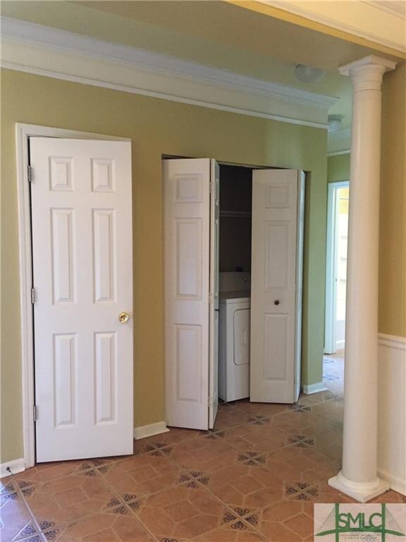 Hall closet and laundry