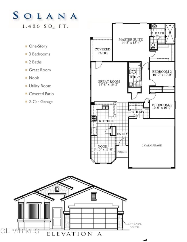 Solana A Floor Plan for MLS