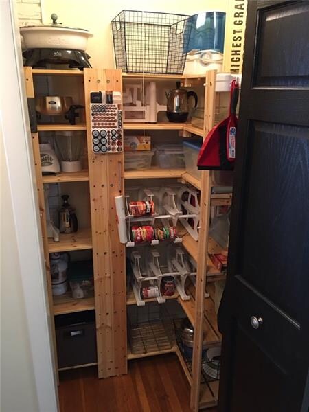 WALK IN PANTRY (WILLIAMS SONOMA WOODEN SHELVING IN