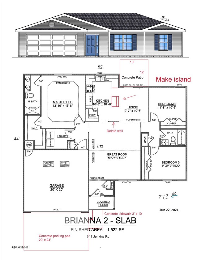 Sales drawing signed - 941 Jenkins Rd