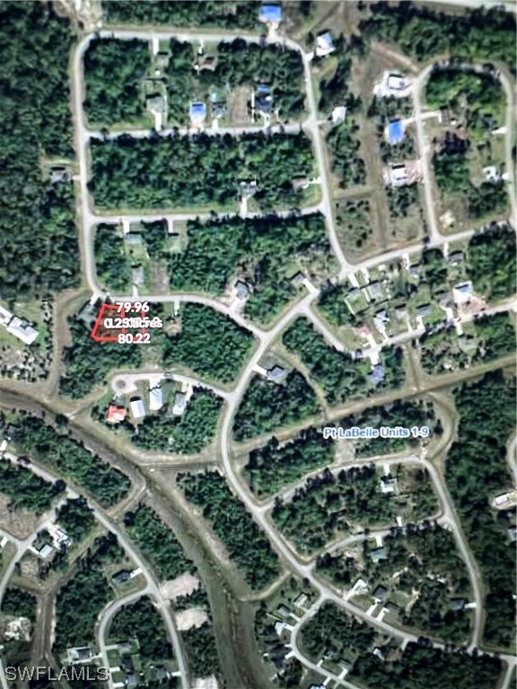Dimensions shown over rectangular lot