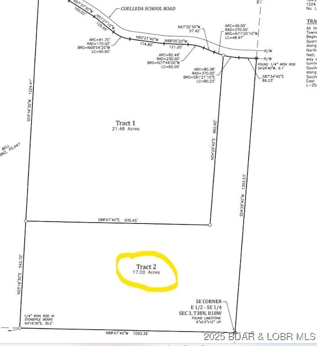 Tract 2 for sale-the road frontage is appr. 170' w