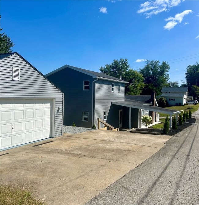 2 car garage and parking pad