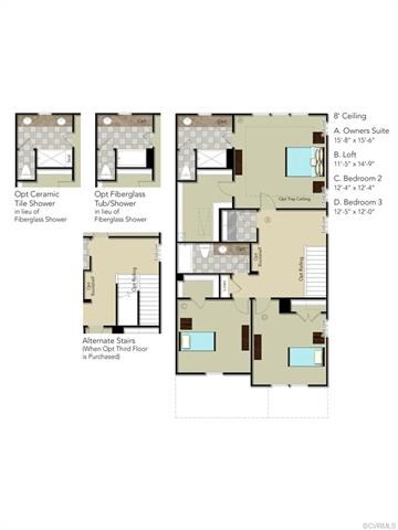 SECOND FLOOR - This home includes the tray ceiling