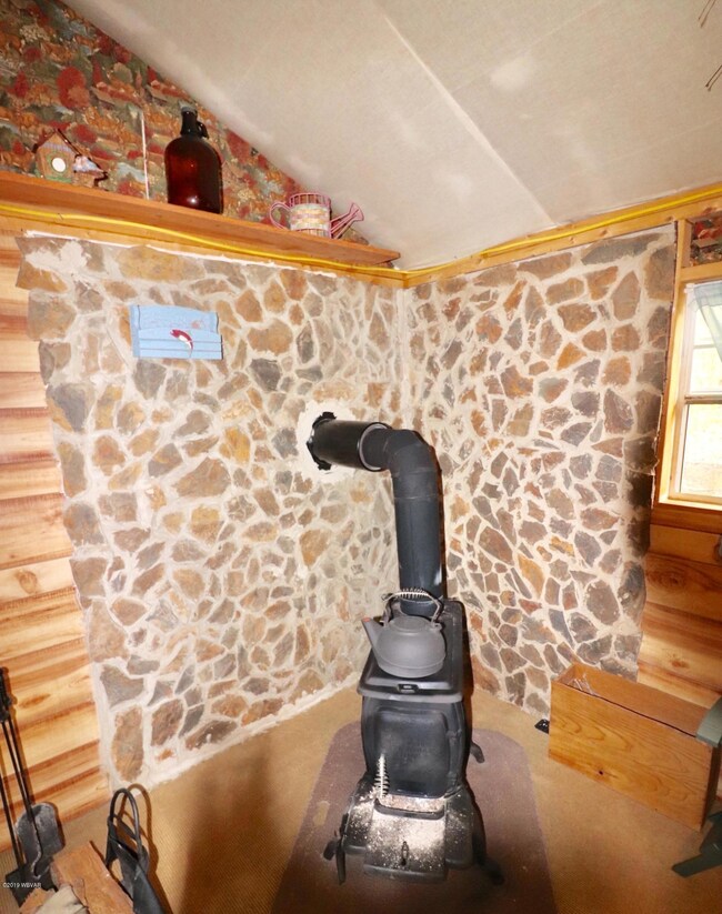 woodstove in bunk house