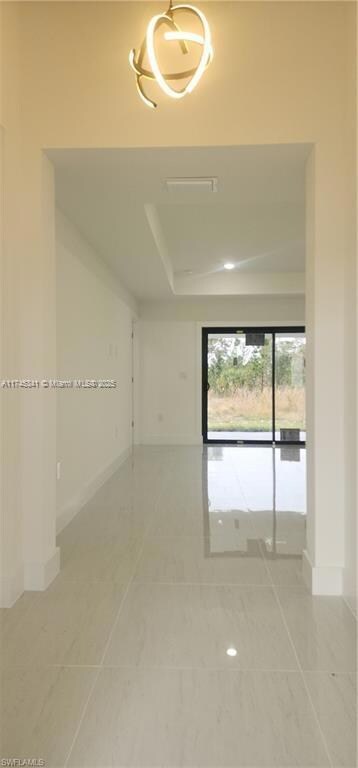 Tiled with a raised ceiling