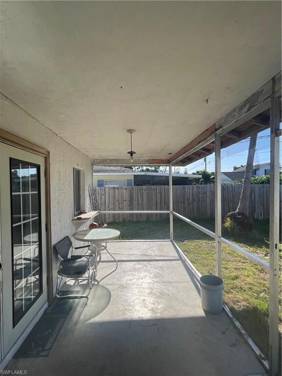 South facing lanai