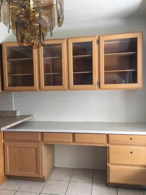 Desk area in kitchen