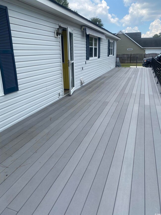 View of wooden deck