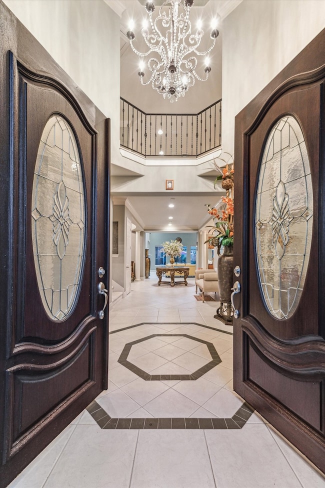 Guests enter the home, built by Taylor Woodrow, th