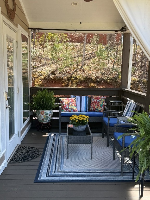 sitting area outside