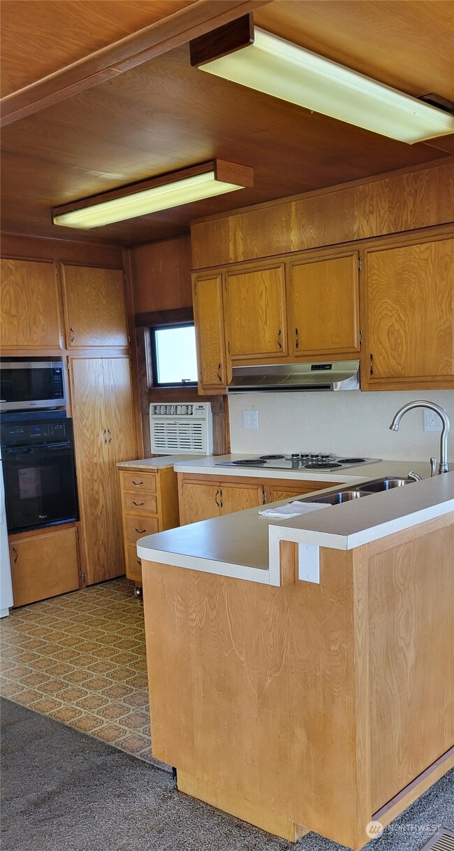 Kitchen Counter with Wood Cabinets