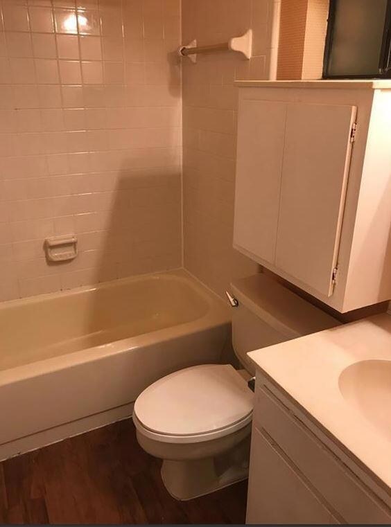 Full bathroom featuring shower / tub combination,