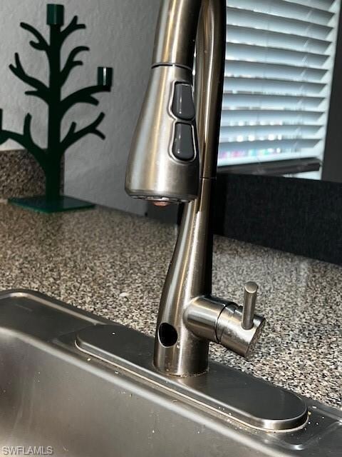 Kitchen view of a sink