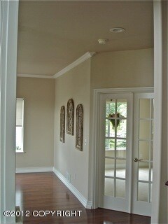 French doors and crown molding