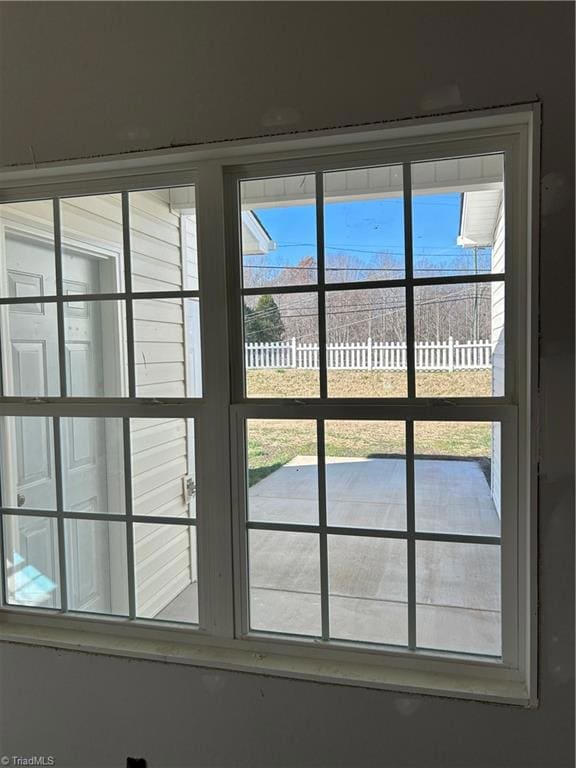 Living room overlooking back patio