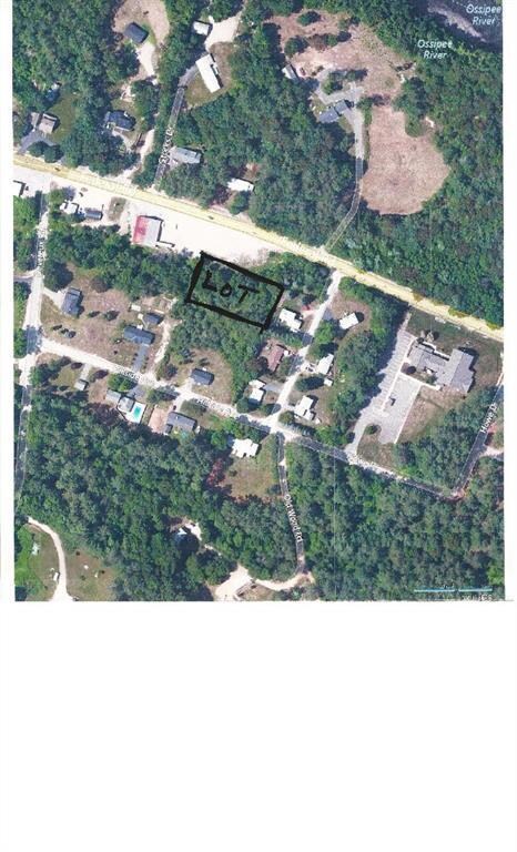 Aerial view of 100' x 200' lot...