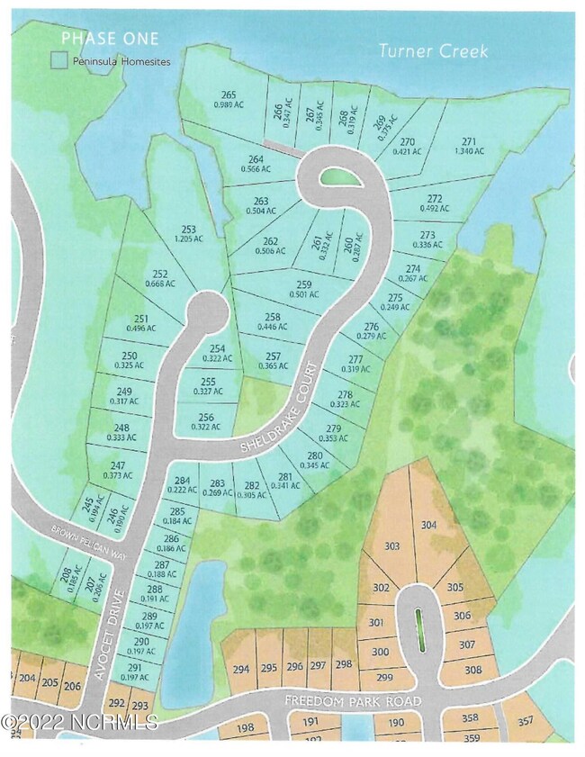 Peninsula Map With Acerage