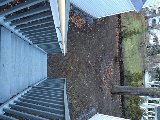 Overlooking back deck