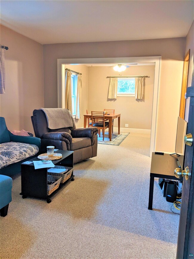 View of carpeted living room