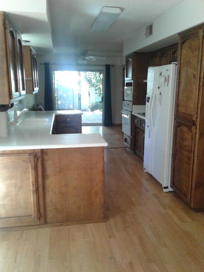 View of kitchen from dining room.