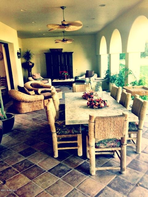 Backyard covered patio