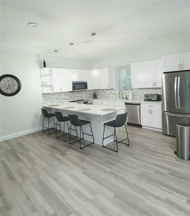 Large and open kitchen.