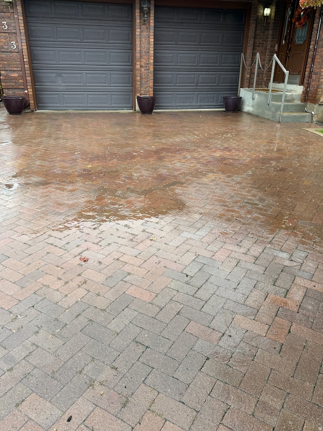 Garage with driveway