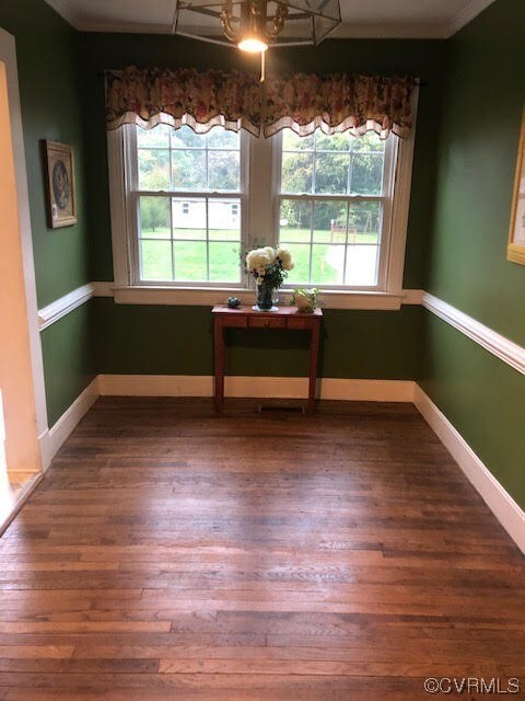 Empty room with plenty of natural light, ceiling f