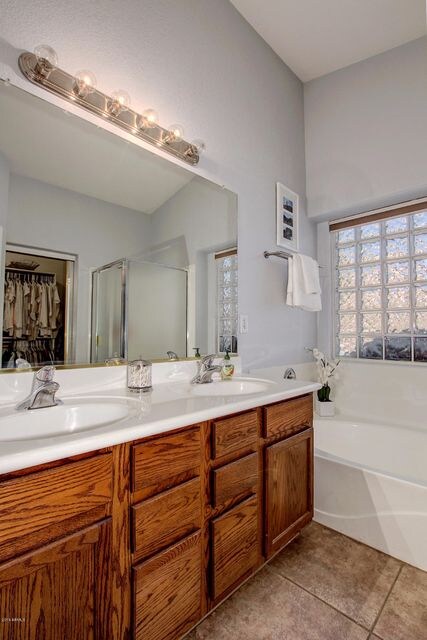 Master Bath with dual sinks