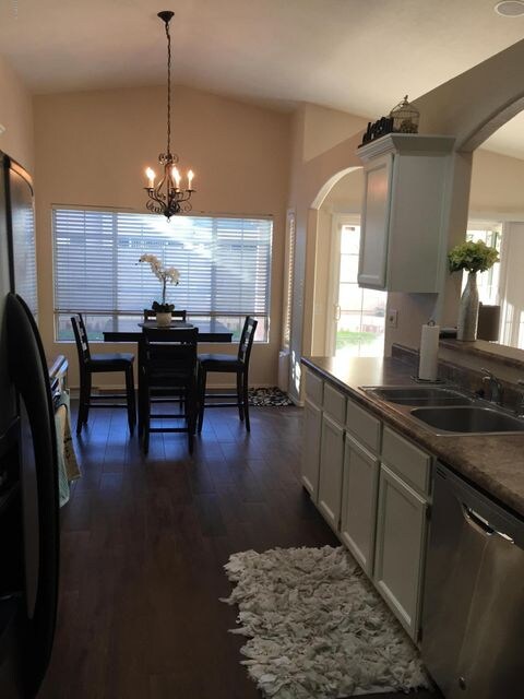 Kitchen and eating area