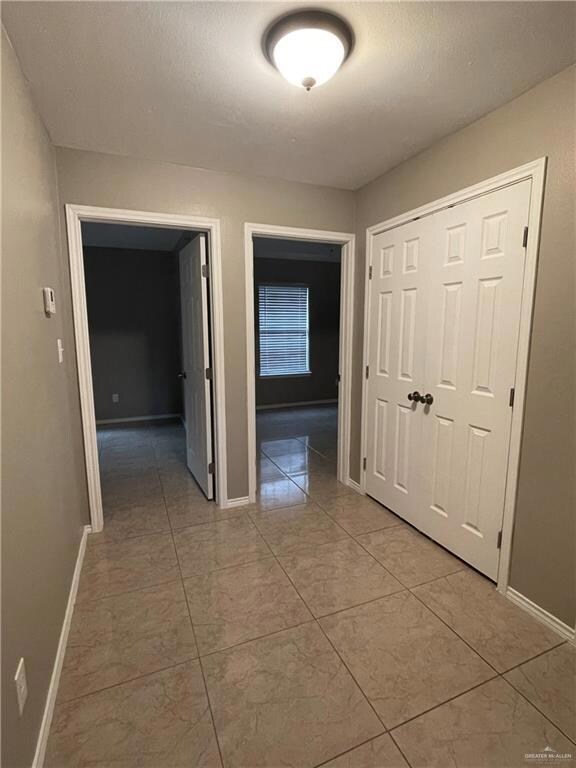 Hallway with laundry area