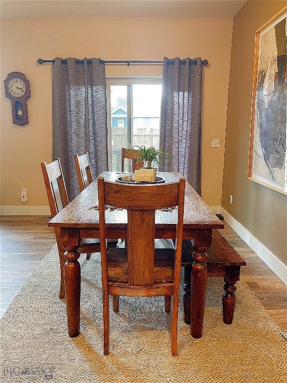 Dining Area with Sliding Doors to your Deck