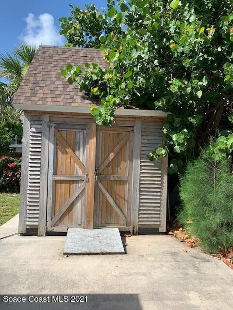 Front of shed