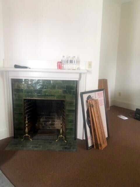 Office space fireplace