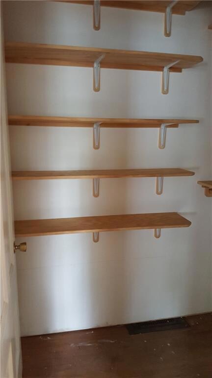 Downstairs closet area