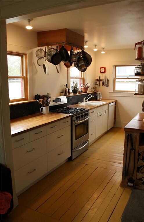 Custom kitchen has all new cabinetry...