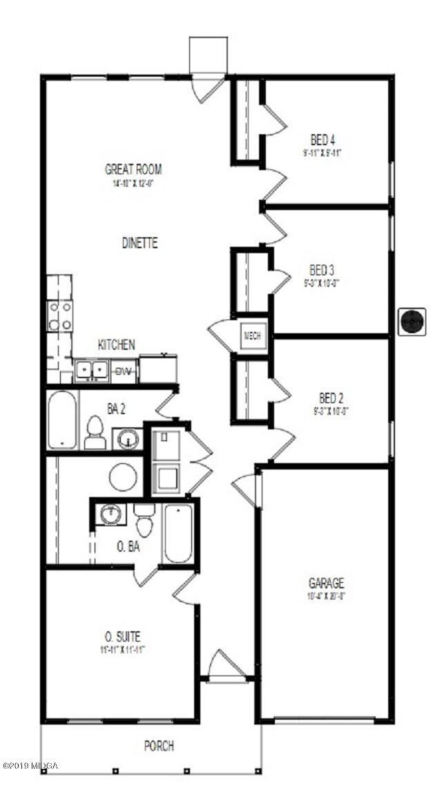 1201 1-Car - Floor Plan - BROCHURE - GRP