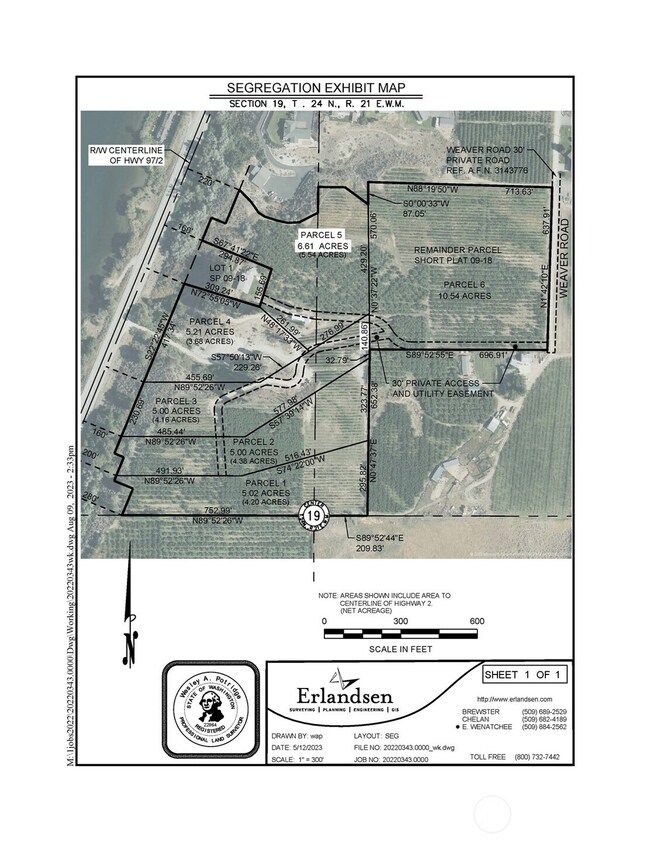 topo map for all the parcels.