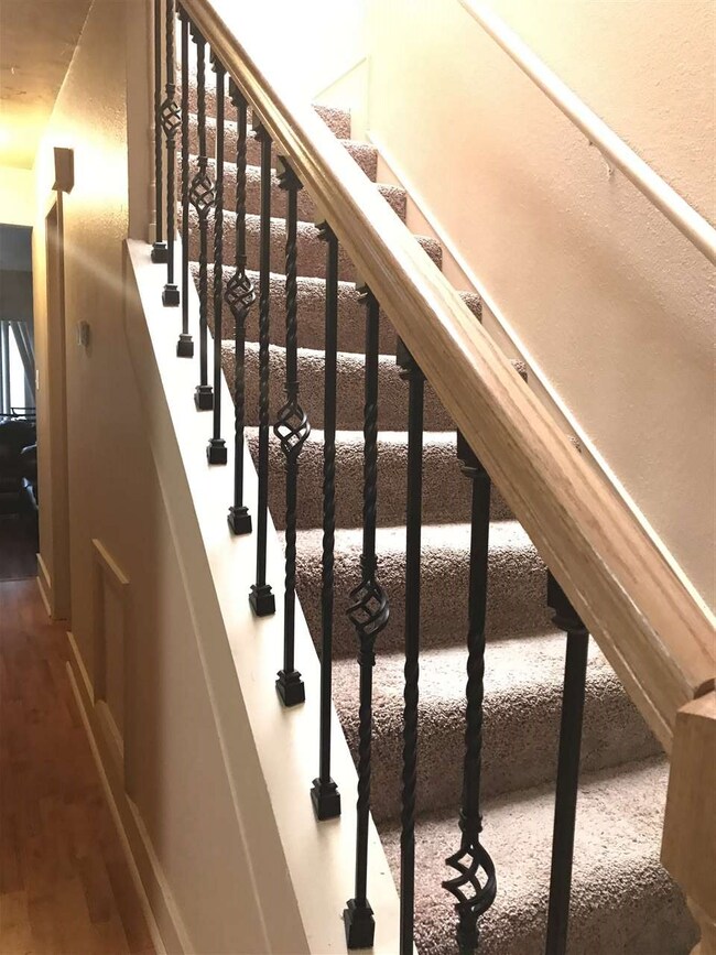 Beautiful stair design leads to 2BR and 2full bath