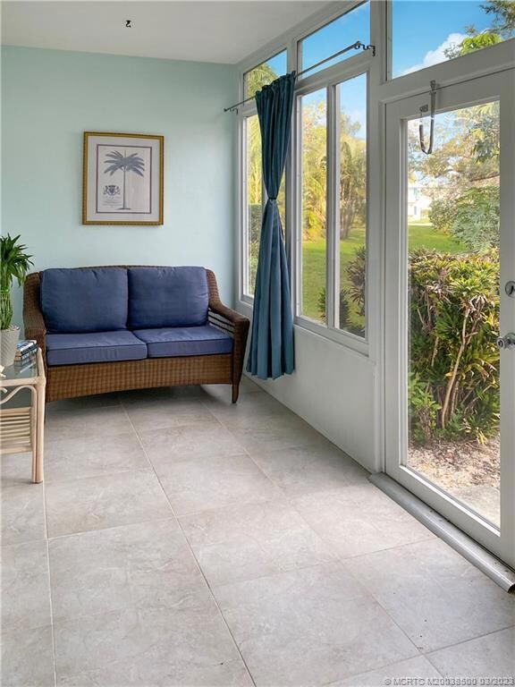 Large square tile floors.