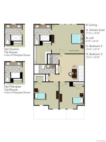 Rendering of Second Floor and structural options a