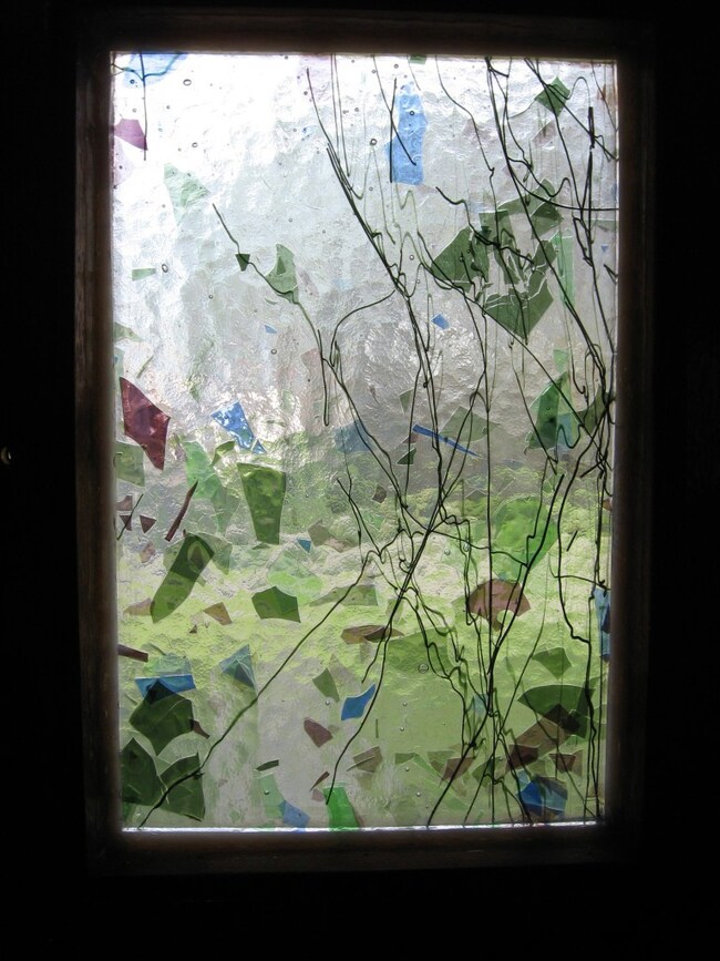 Glass on front door