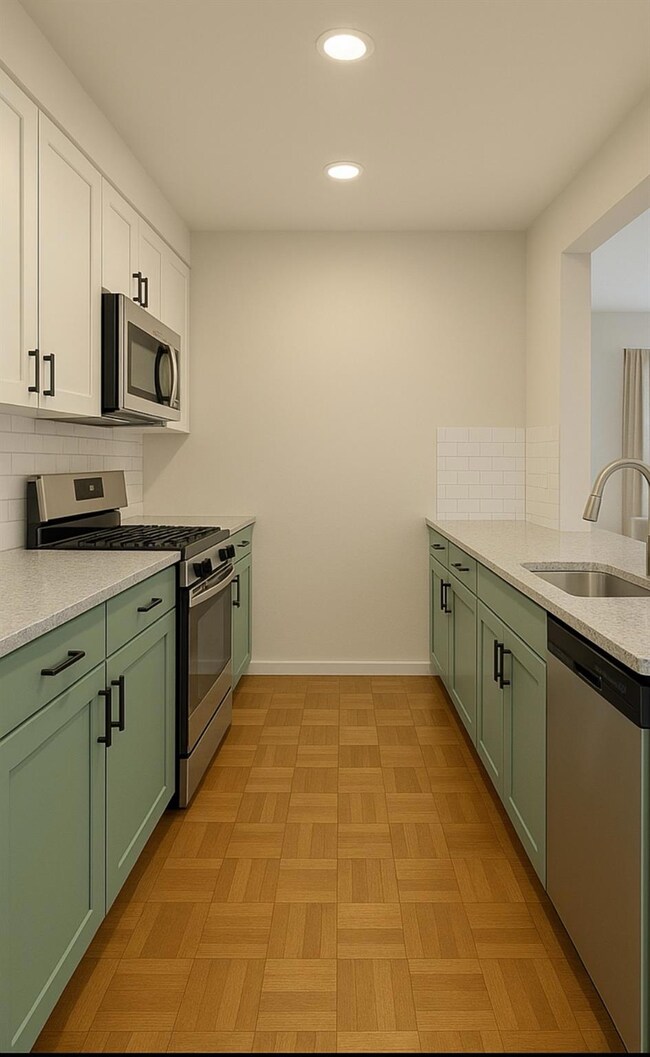 Kitchen is being remodeled. New Cabinets, Countertop, and Appliances