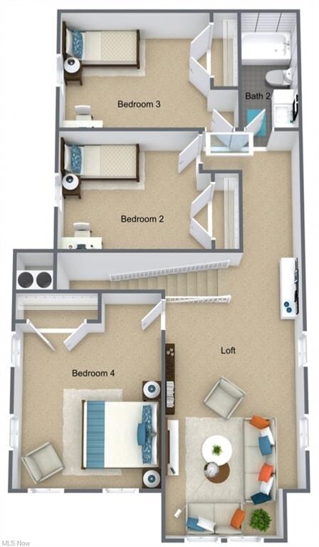 Optional 4 BR with loft.